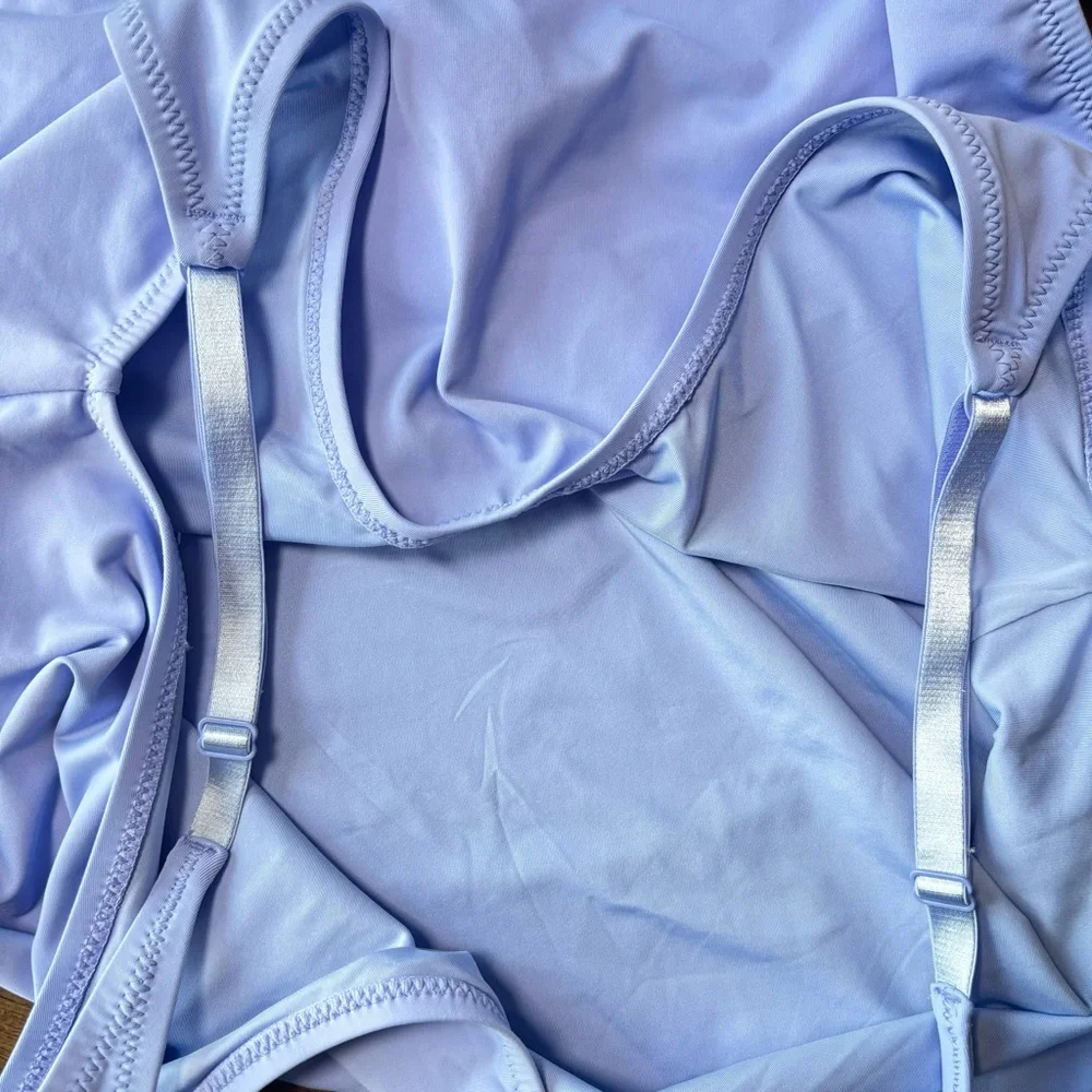 Skims Swim Scoop Neck One Piece Plus Size Swimsuit - Purple Periwinkle - 4x